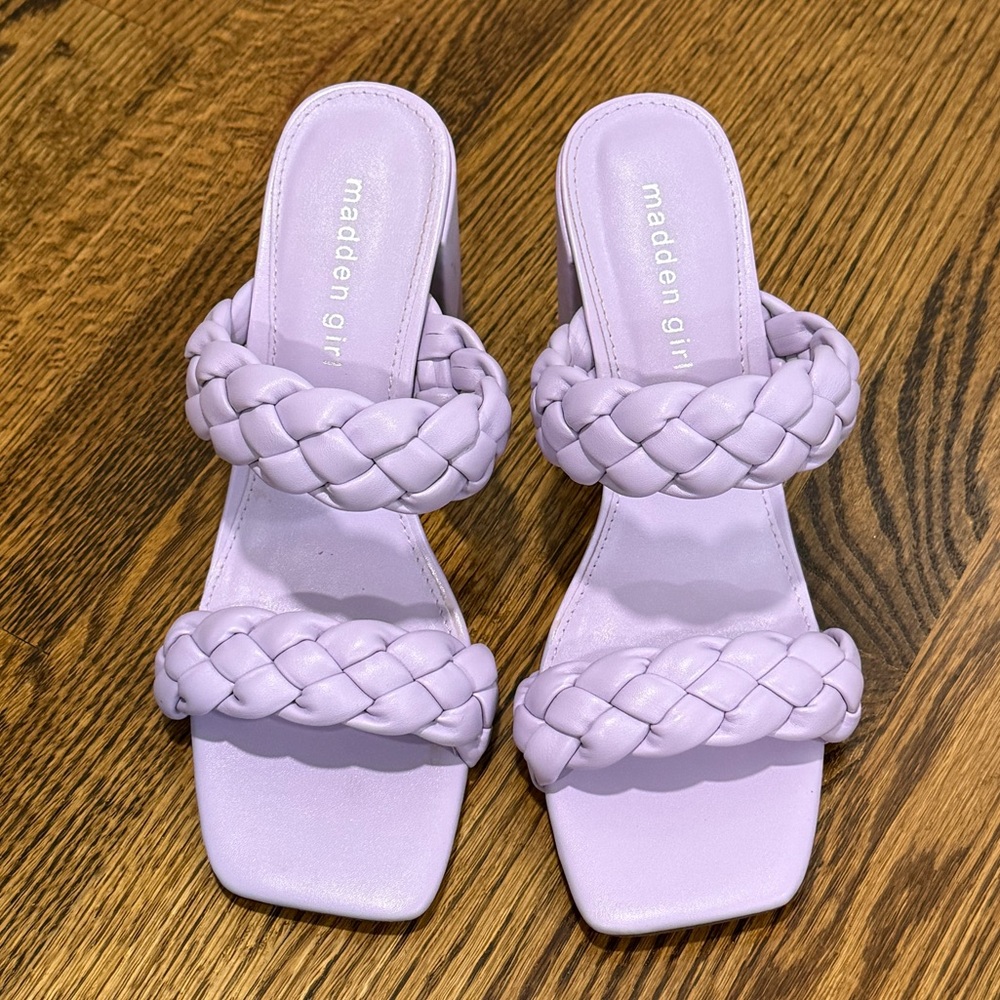 Madden Girl Lavender Braided Strap Sandals